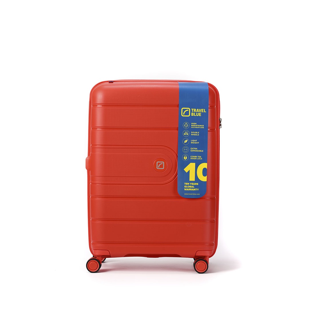 VALIJA MEDIANA 24" LUXE WANDERER ORANGE TRAVEL BLUE