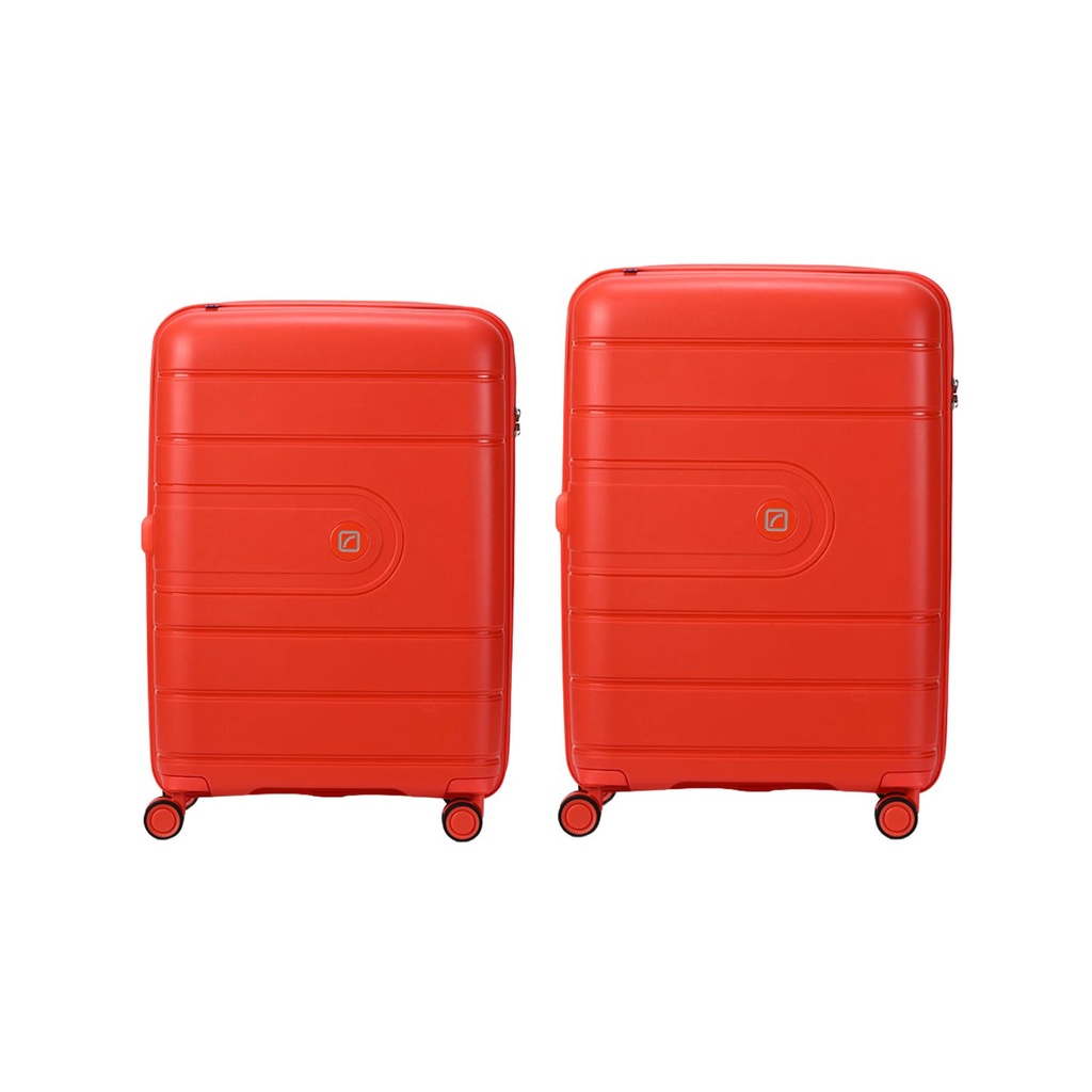 [433.27-28] SET VALIJAS 20" 24" LUXE WANDERER ORANGE TRAVEL BLUE