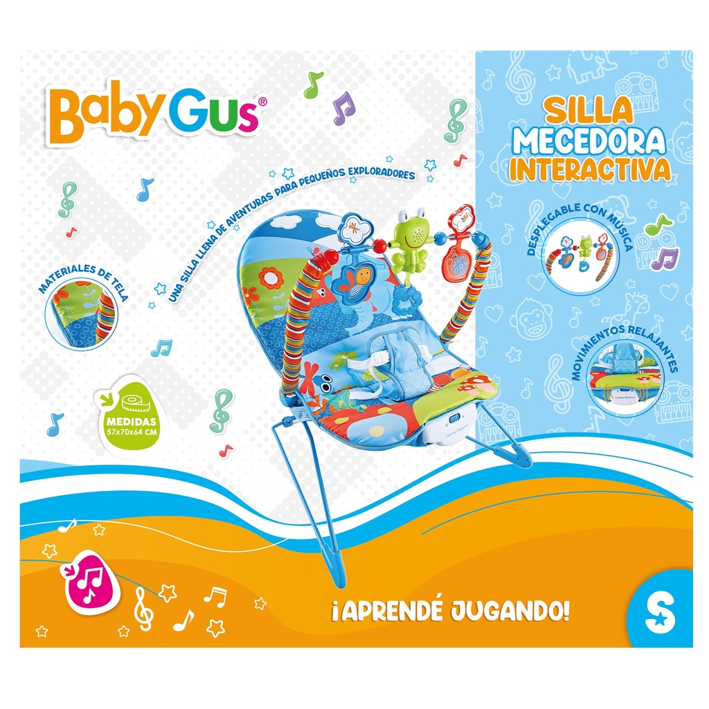 [8157669] SILLA MECEDORA INTERACTIVA CON SONIDO Y VIBRACION
