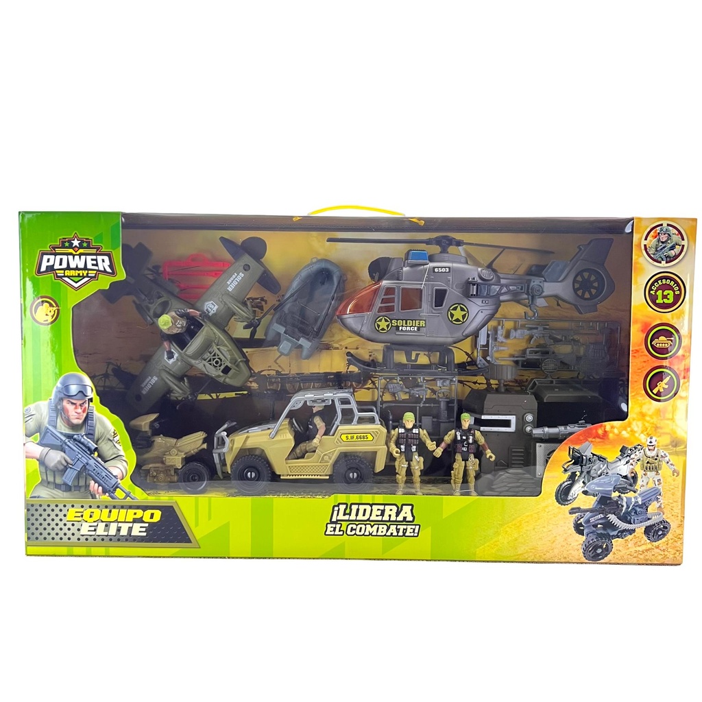 [8157338] MEGA SET MILITAR CON VEHICULOS Y ACCESORIOS