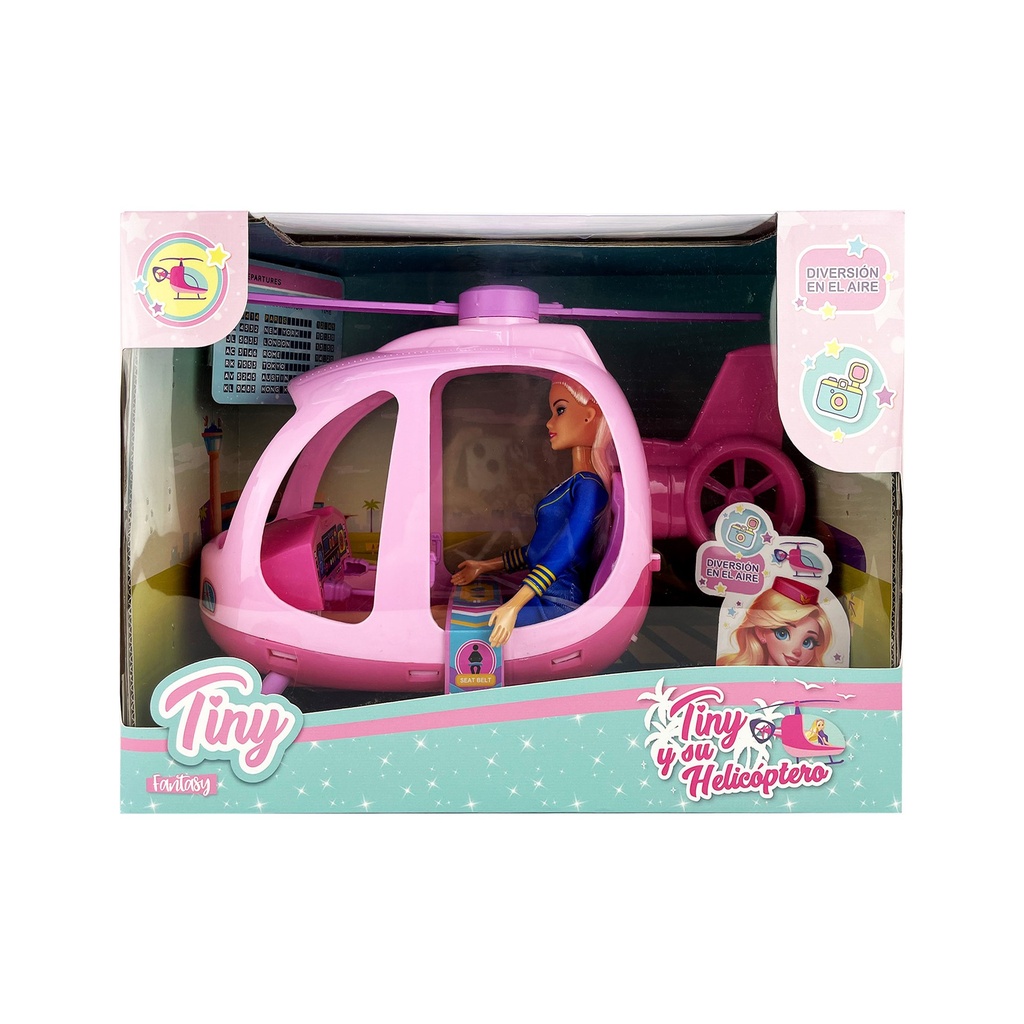 [8155038] MUÑECA TINY Y SU HELICOPTERO CON ACCESORIOS 38x36x16 CM