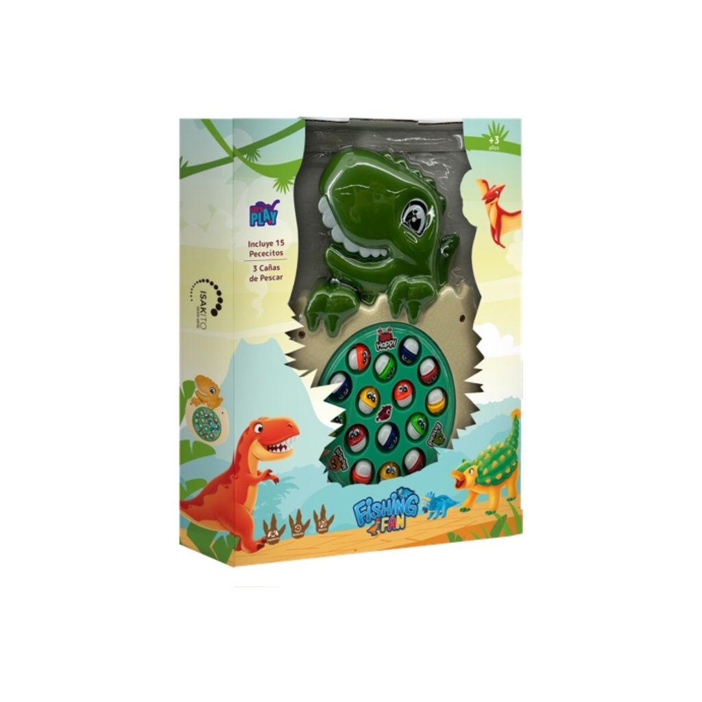 [81IKFISH003] FISHING GAME - DINOSAURIOS 15 PIEZAS