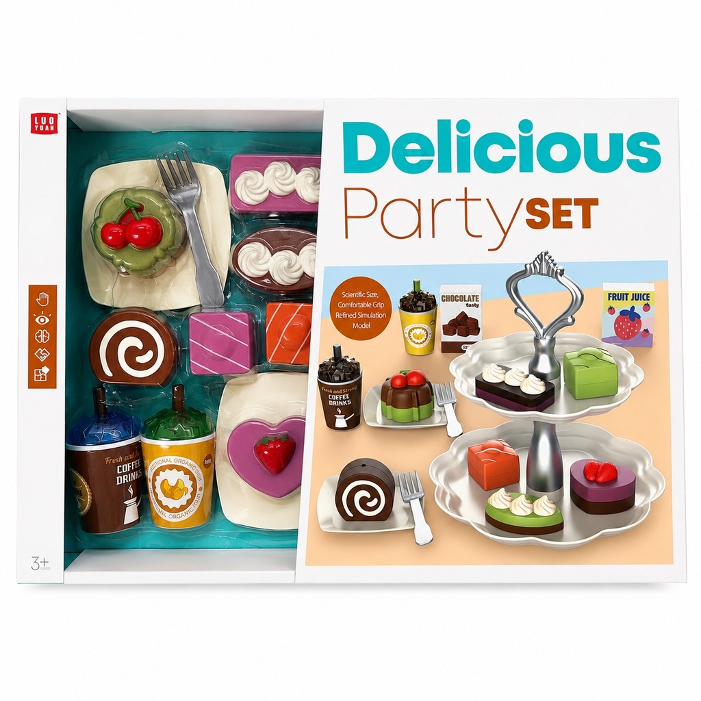 BANDEJA DE POSTRES CON ACCESORIOS (LY8619)
