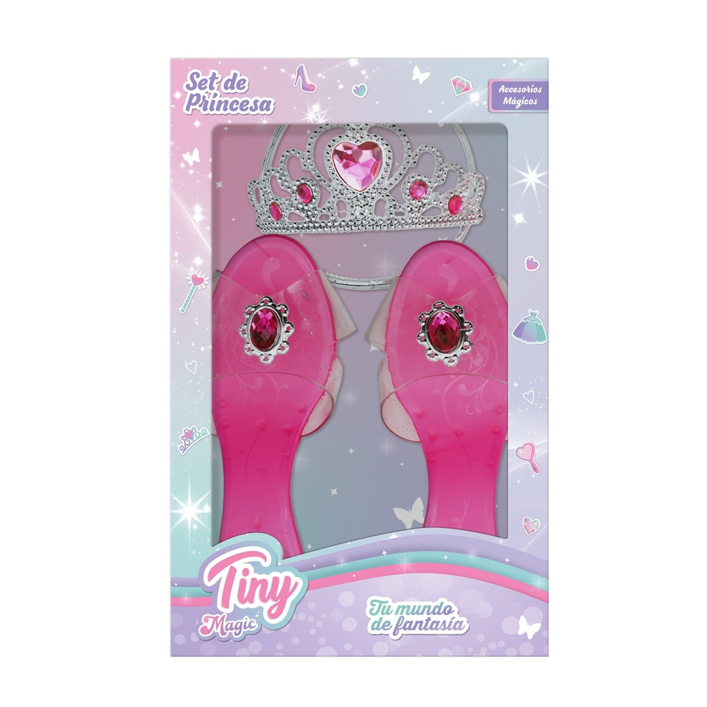 [8156562] SET ZAPATOS Y CORONA DE PRICESA TINY EN CAJA 28x18x5 CM