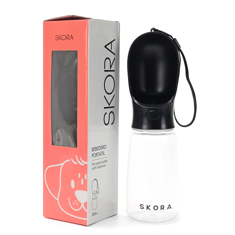 BOTELLA DE AGUA PORTATIL PARA MASCOTAS 550 ML SKORA
