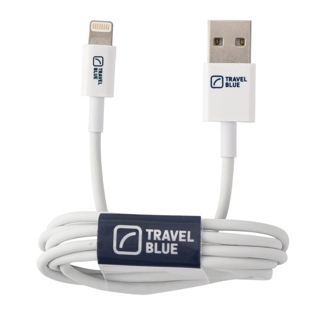 CABLE USB - I-PHONE TRAVEL BLUE