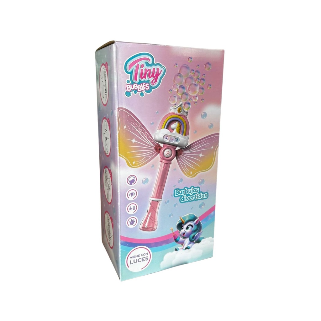 BURBUJERO UNICORNIO CON ALAS A PILAS