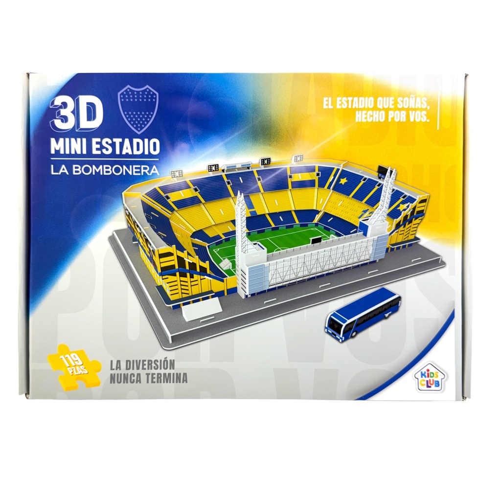 [8157231] ROMPECABEZAS 3D LA BOMBONERA BOCA JUNIORS 119 PIEZAS 8 X 27 X 15 CM
