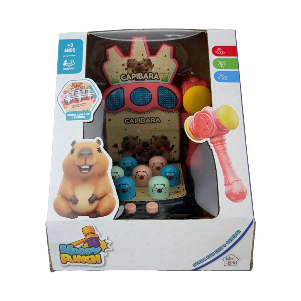 [8157328] JUEGO HAPPY PUNCH CAPIBARA CON LUZ Y SONIDO