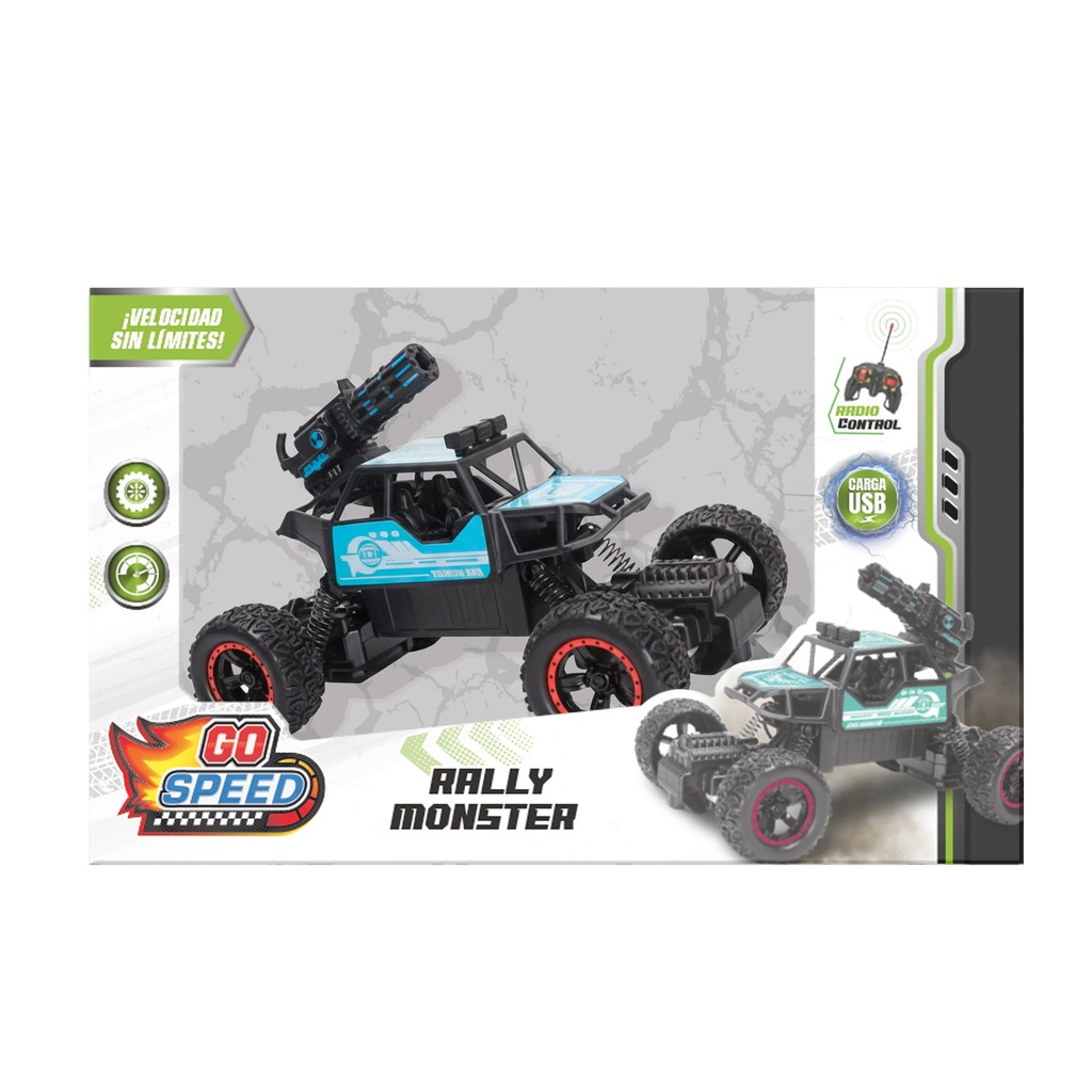 [8157586] AUTO CAÑON A RADIO CONTROL GO SPEED 1:18 CON LUCES CARGA USB