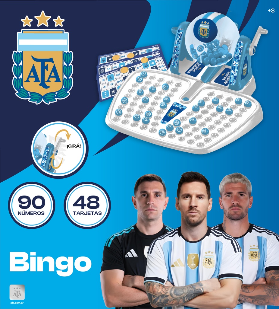 [8157491] JUEGO DE BINGO AFA OFICIAL SELECCION ARGENTINA 31X28X12 CM