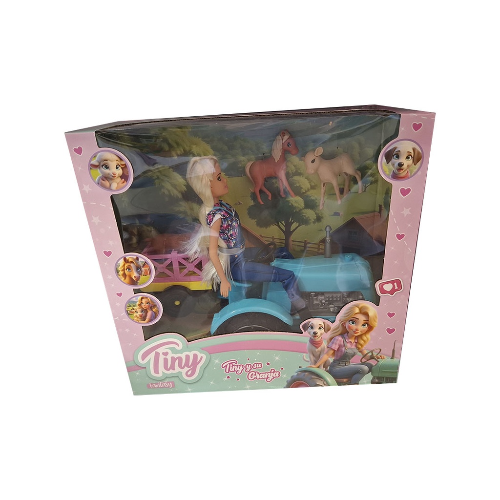 [8156663] MUÑECA TINY Y SU GRANJA 34X33X13 CM