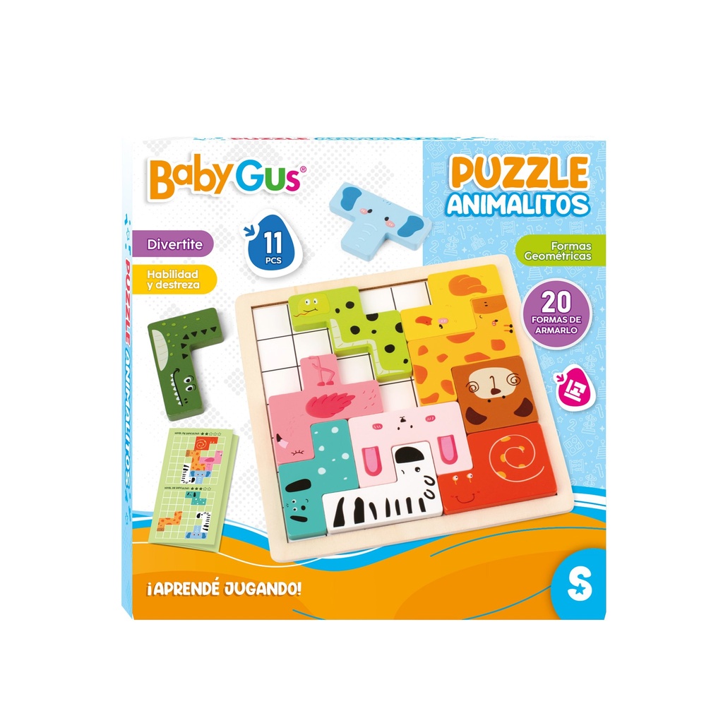 [8157359] JUEGO TETRIS ANIMAL DE MADERA