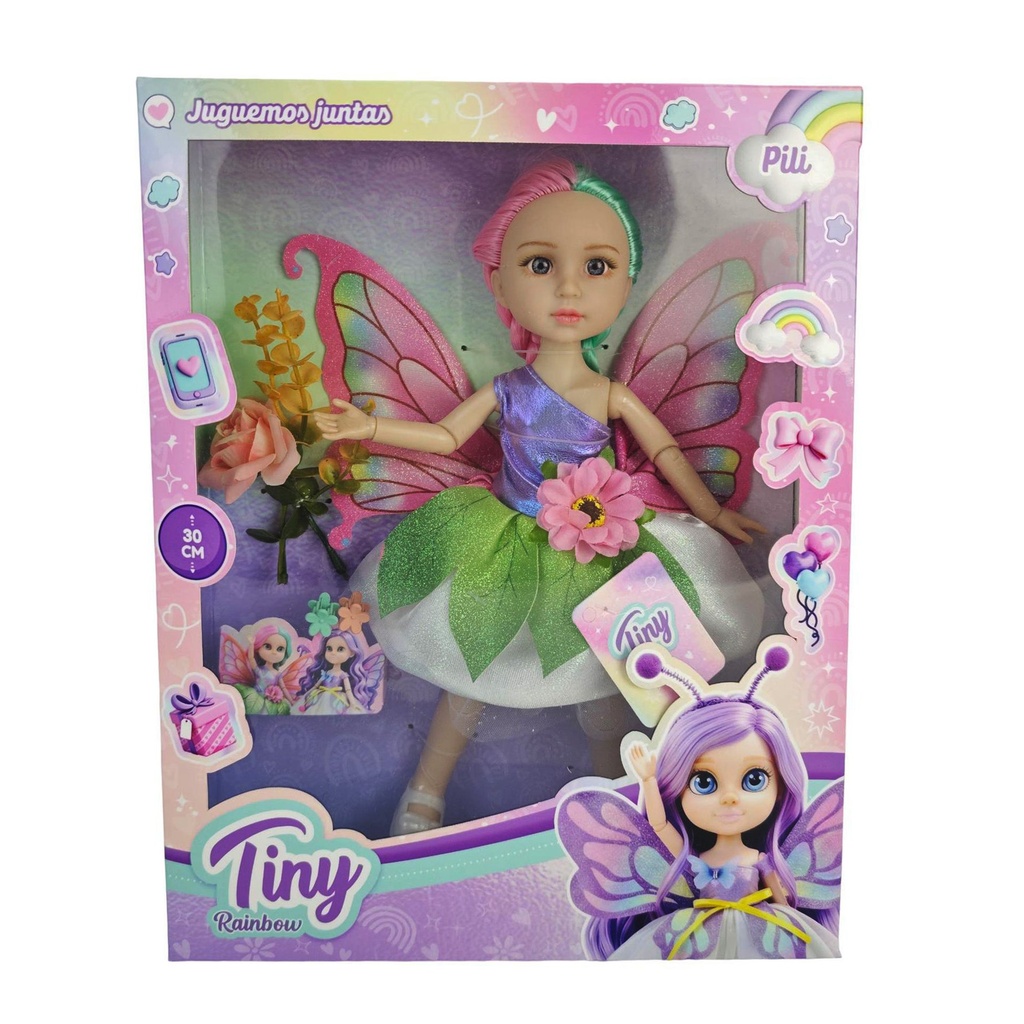 MUÑECA TINY RAINBOW 30CM