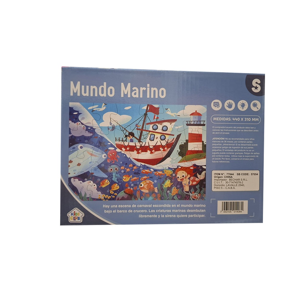 ROMPECABEZAS MUNDO MARITIMO 24 PIEZAS 20x15x6 CM