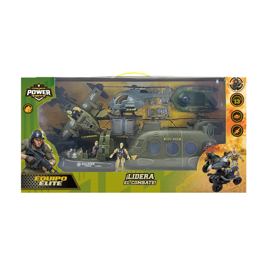 [8157337] MEGA SET MILITAR CON VEHICULOS Y ACCESORIOS