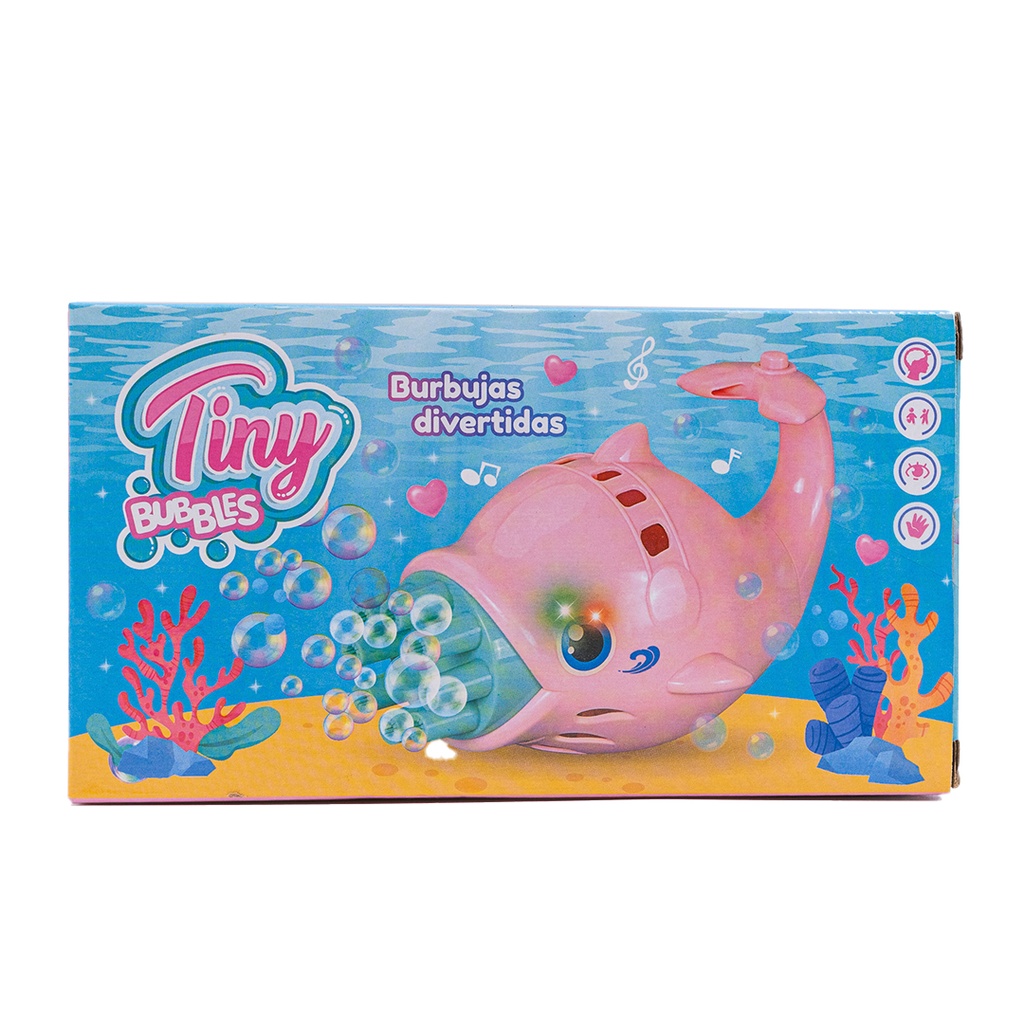 [8153819] BURBUJERO DELFIN A PILA 17x10x8 CM TINY