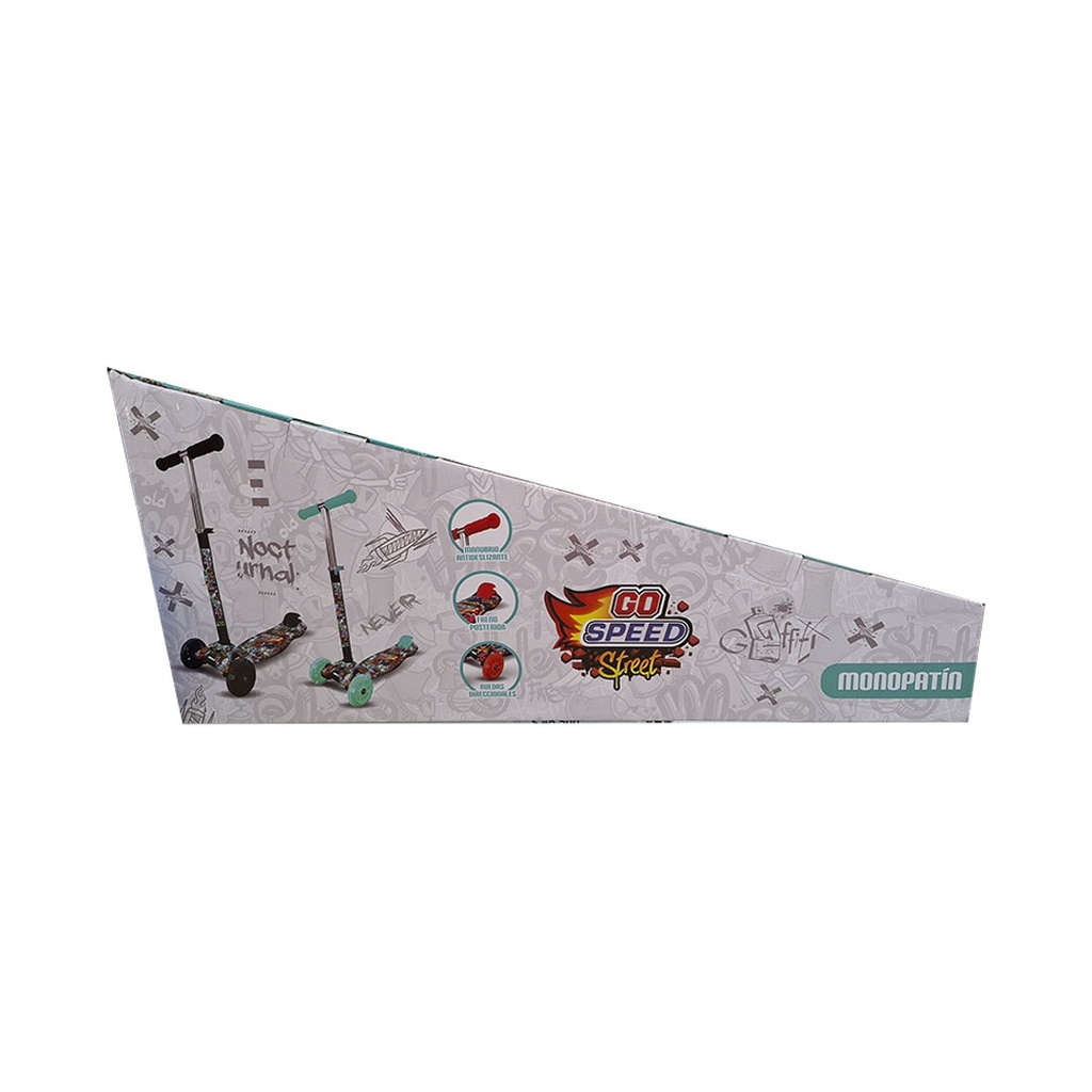 [8110120SEB] MONOPATIN GO SPEED STREET GRAFITTI CON CUERPO DE METAL 80x58x23 CM 70KG