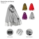 RUANA LISA CON FLECOS 70x180CM SKORA