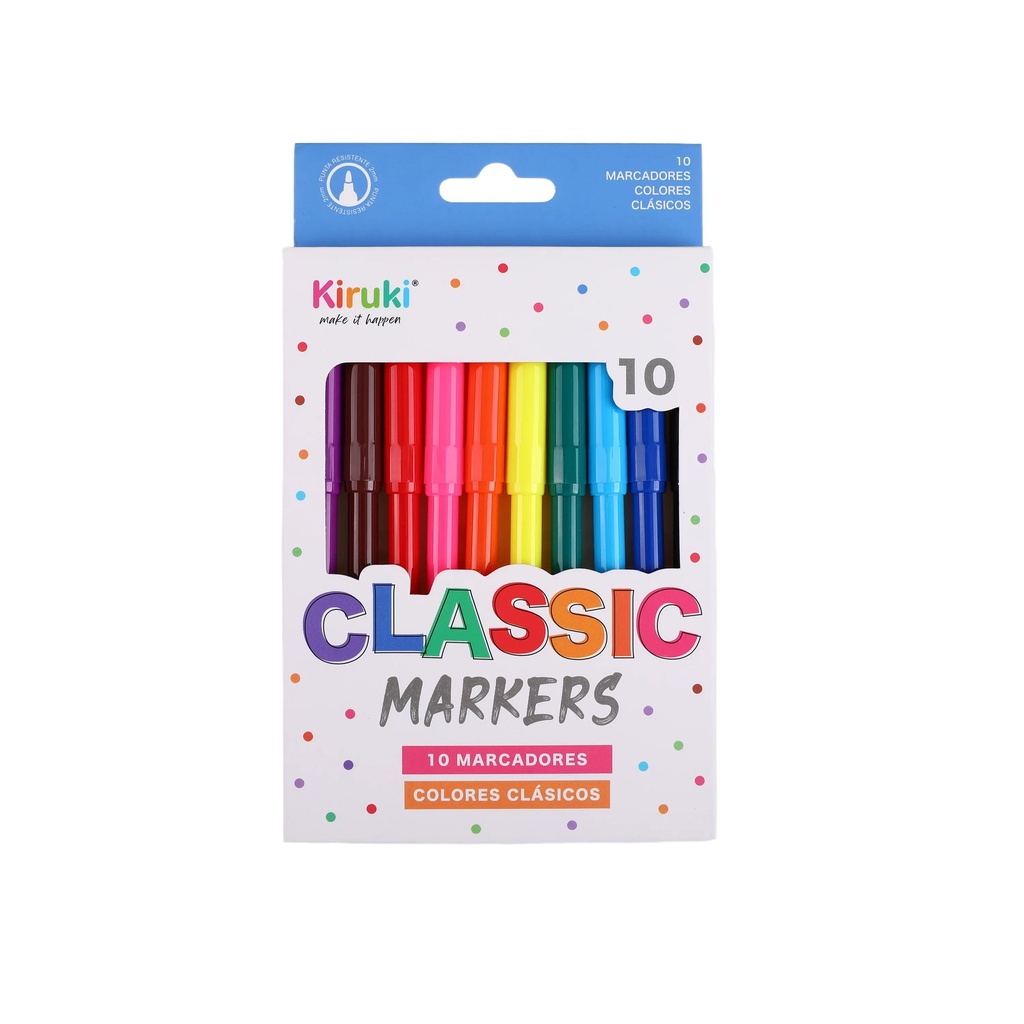 [6700002] MARCADORES COLORES CLASICOS x10