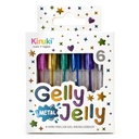 MINI BOLIGRAFOS ROLLER TINTA GEL METALIZADO X6 KIRUKI