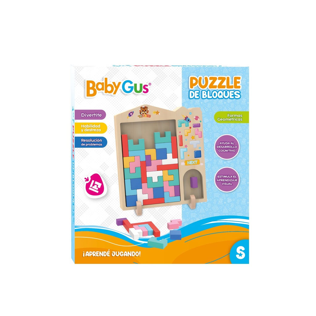 [8157358] JUEGO TETRIS DE MADERA BABYGUS