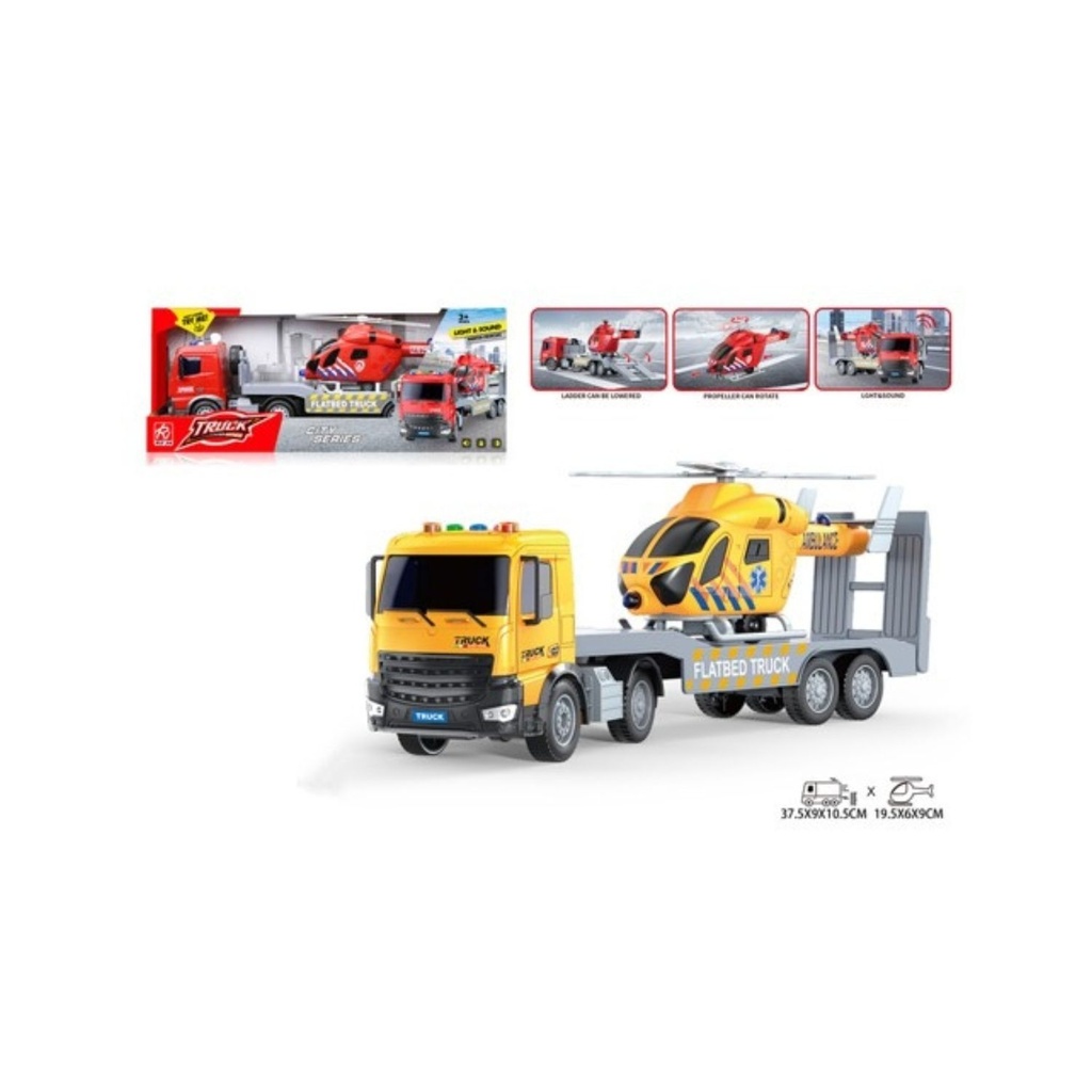 [81IK0720] CITY SERIES CAMION CON HELICOPTERO