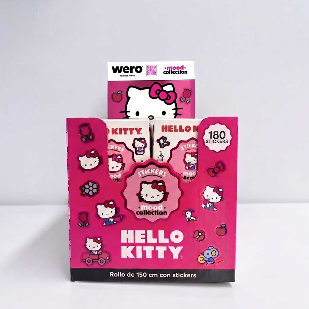 [6WE4401] STICKERS BOX ROLL HELLO KITTY WERO