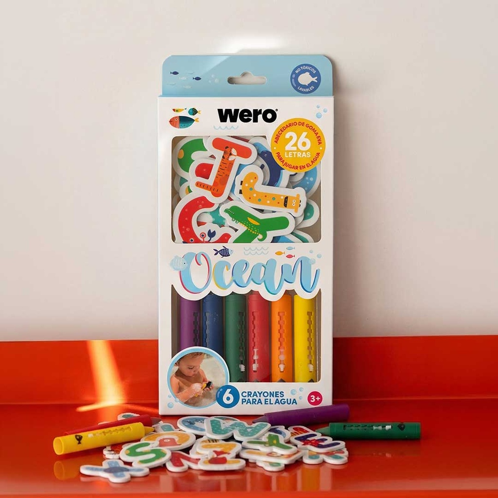[6WE4191] BOX CRAYONES PARA AGUA OCEAN WERO