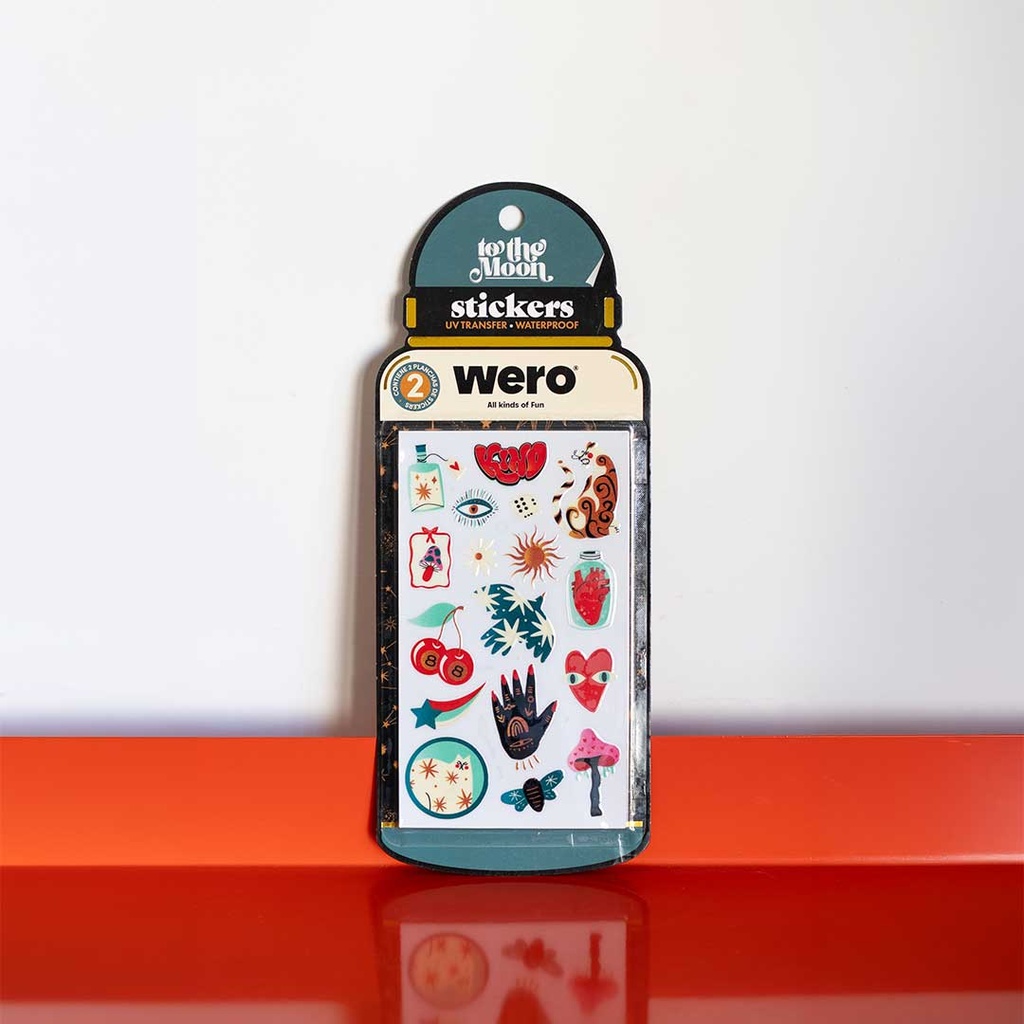 [6WE4396] BOTTLE STICKERS TO THE MOON WERO