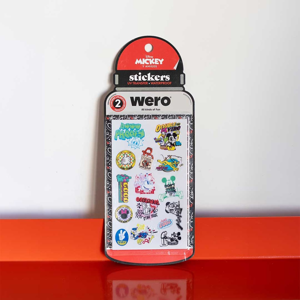 [6WE4394] BOTTLE STICKERS MICKEY WERO