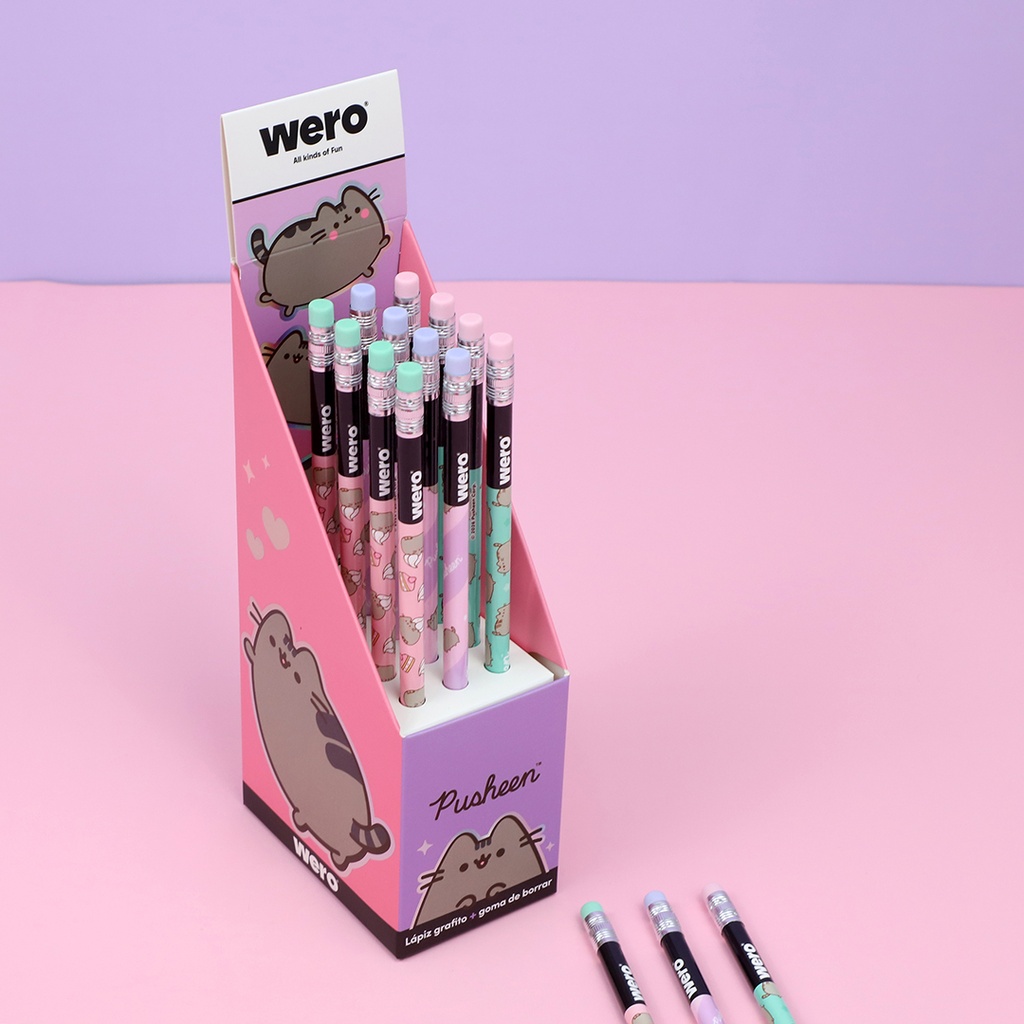 [6WE4354] LAPIZ CON GOMA PUSHEEN WERO