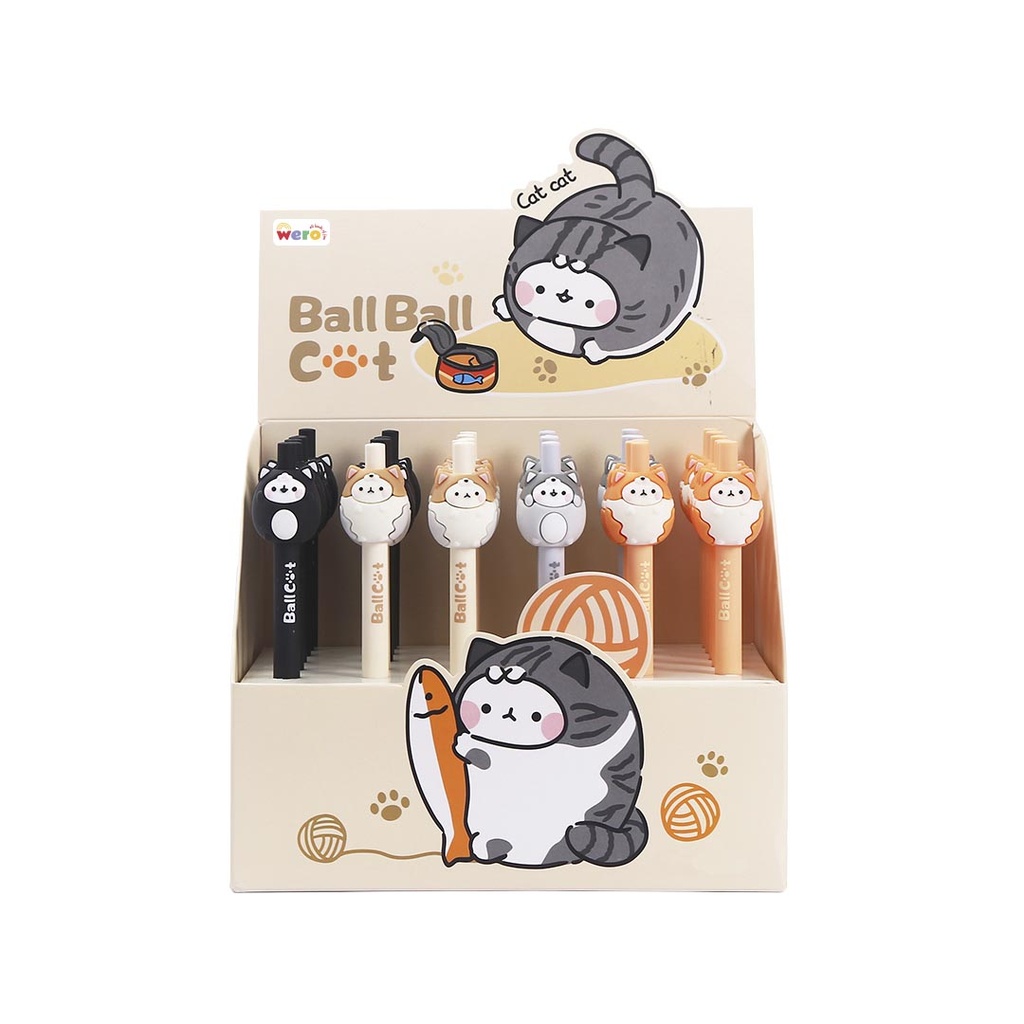 [6WE3009] BOLIGRAFOS BALL CAT WERO