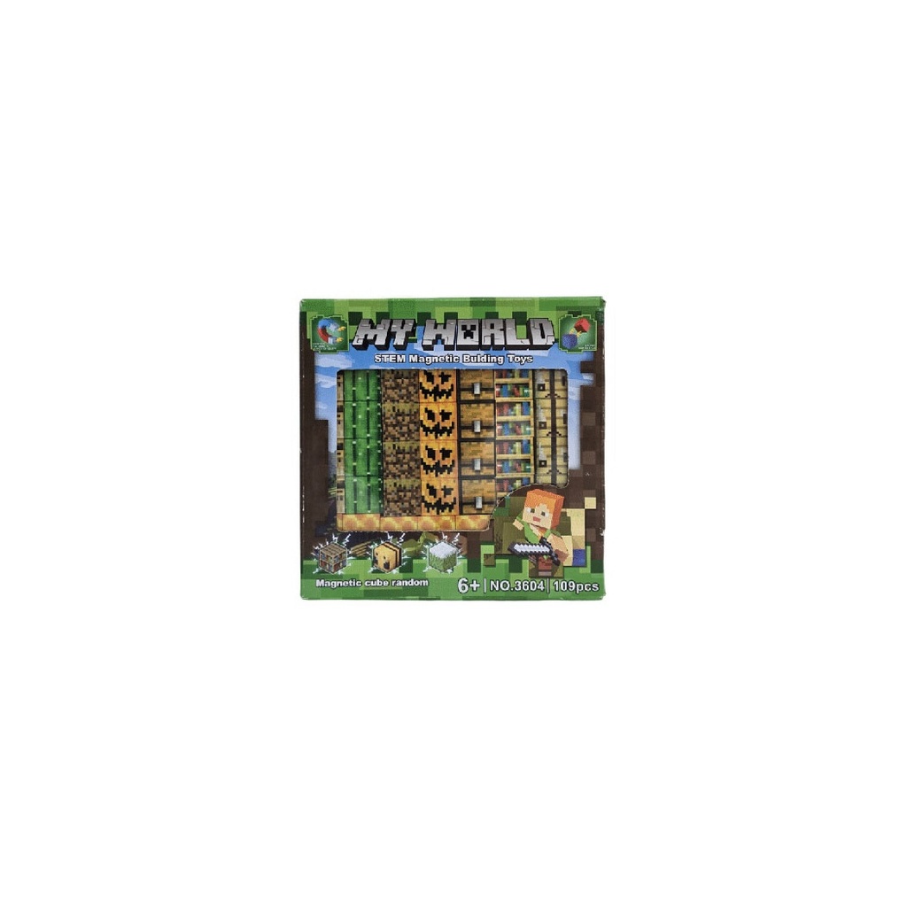 [817307JUG] BLOQUES MAGNETICOS 109 PIEZAS 1 FIGURA MINECRAFT (3604)