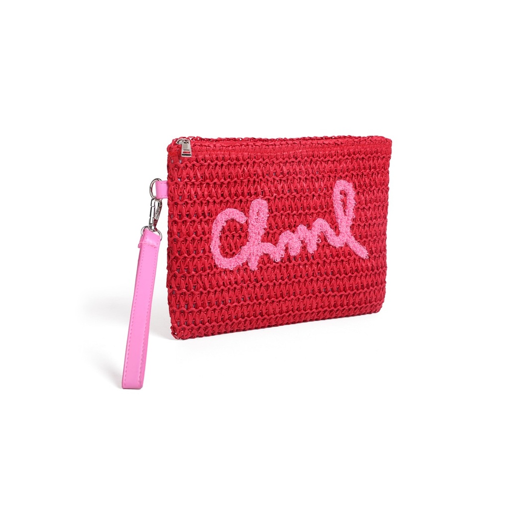 [8TX106] POUCH RAFIA CHIMOLA