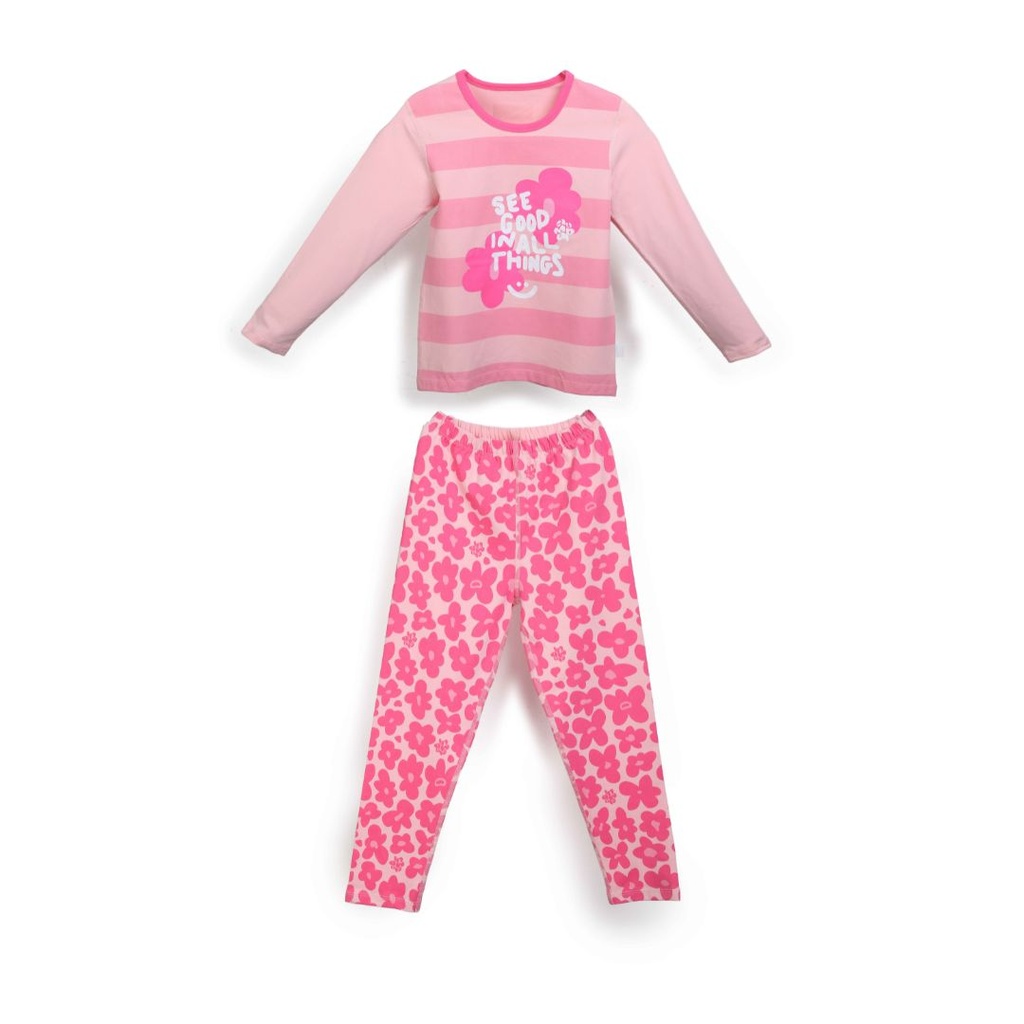 [8UND04-130] PIJAMA FLOWERS CHIMOLA TALLE 130