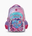 MOCHILA ESPALDA 18" CON LUZ LED I LOVE FOOTY LILA