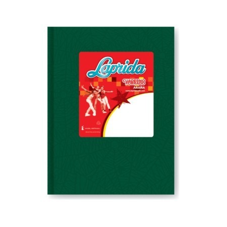 [6613010] CUADERNO LAPRIDA 16x21 T/D ARAÑA VERDE 98 Hjs RAYADAS
