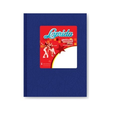 [6613002] CUADERNO LAPRIDA 16x21 T/D ARAÑA AZUL 50 Hjs RAYADAS