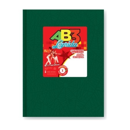 [6613433] CUADERNO LAPRIDA 19x23 AB3 T/D ARAÑA VERDE 98 Hjs CUADRICULADAS