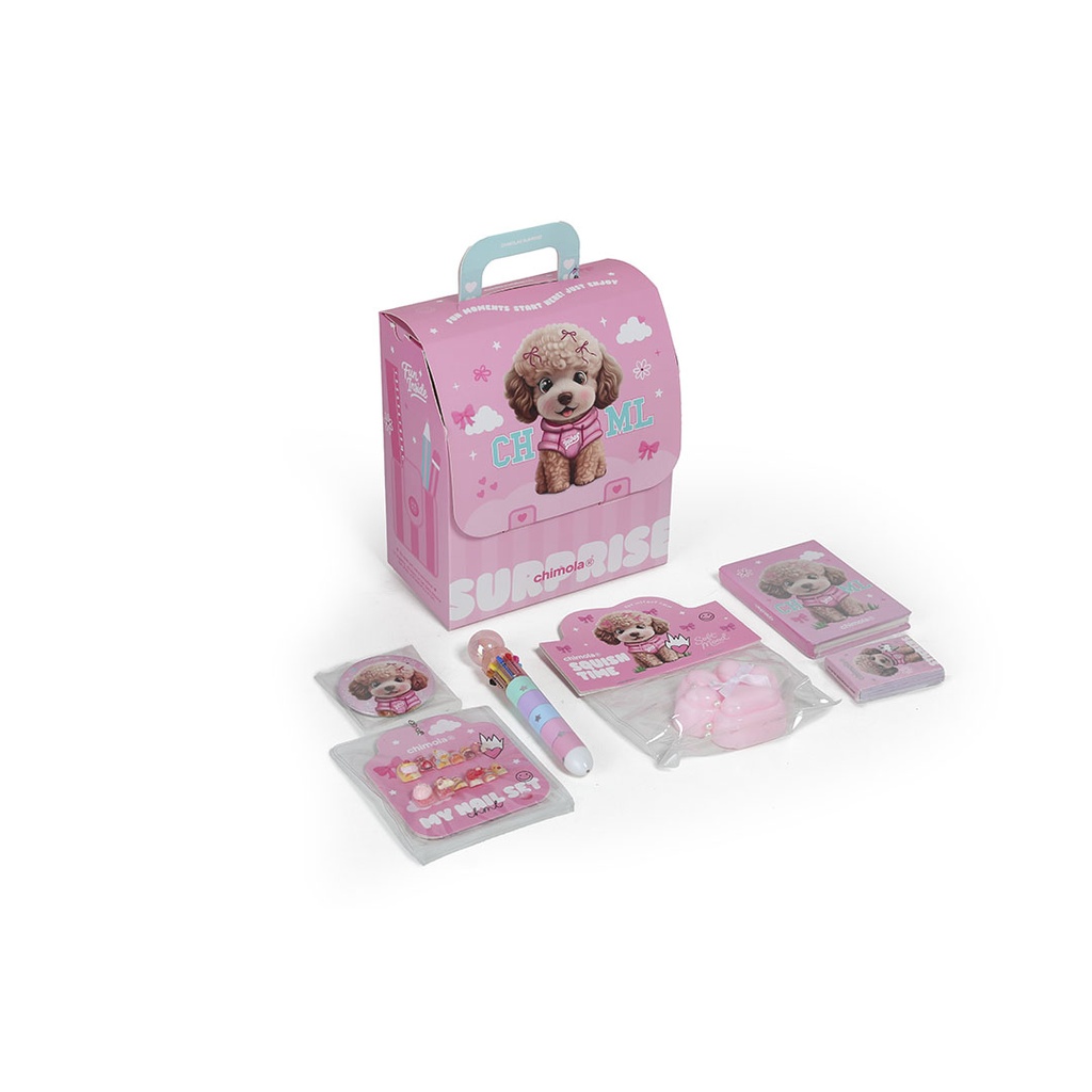[6ST176] CAJA SORPRESA STATIONARY CHIMOLA POODLE