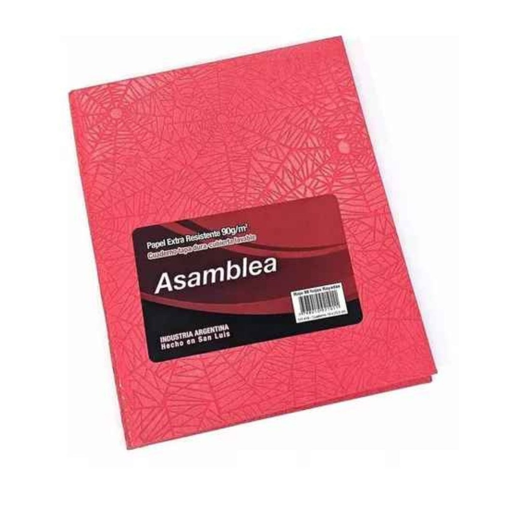 [6112516] CUADERNO ARAÑA 16x21 T/C 50Hjs CUADR. ROJO ASAMBLEA