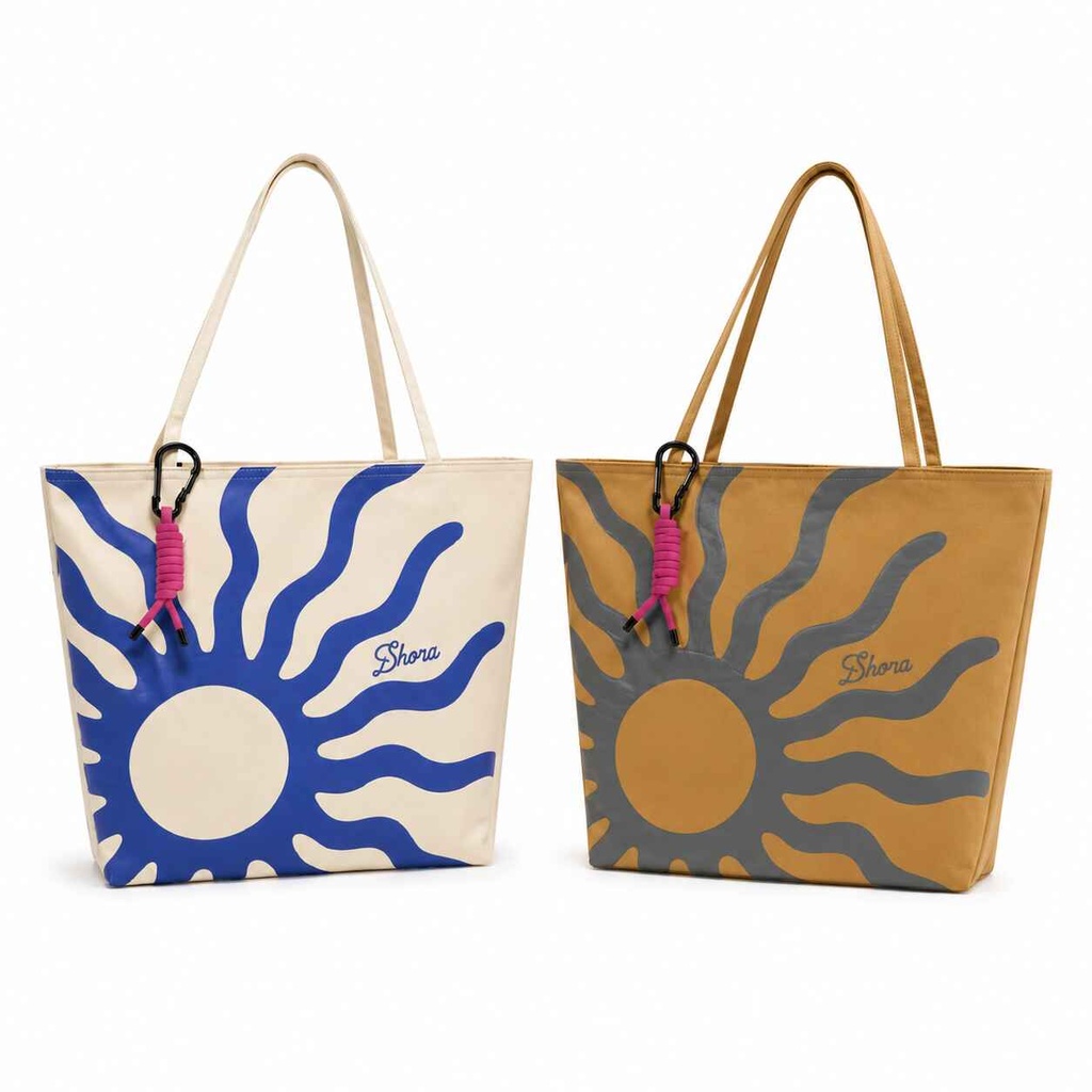 BOLSO PLAYERO SKORA CON ESTAMPA Y LLAVERO 50x34x13,5 CM