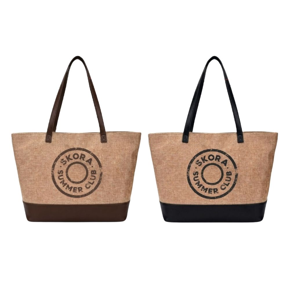 BOLSO PLAYERO SKORA COMBINADO CON ESTAMPA 58x38x18 CM
