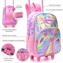 MOCHILA CARRO 16" ALMA RAINBOW HEARTS CON LLAVERO SKORA 30x40x12 CM