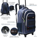 MOCHILA CARRO 18" CROMATICO PIPPING CON LLAVERO 32x45x15 CM SKORA