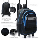 MOCHILA CARRO 18" CROMATICO PIPPING CON LLAVERO 32x45x15 CM SKORA