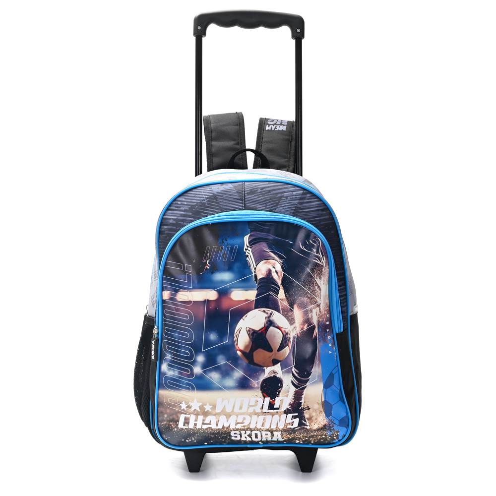[337649] MOCHILA CARRO FUTBOL WORD CHAMPIONS CON LLAVERO 16" SKORA 40x29x17 CM