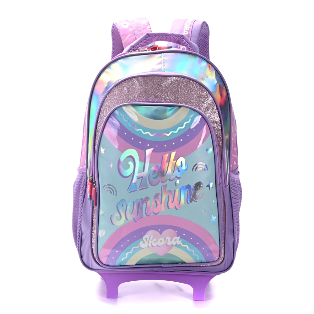 [337681] MOCHILA CARRO LETTERING HELLO SUNSHINE CON LLAVERO