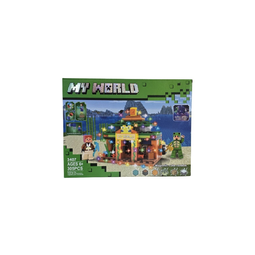 [817313] BLOQUES MAGNETICOS 305 PIEZAS 2 FIGURAS MINECRAFT (3407)
